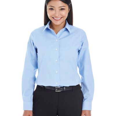 Ladies' Crown Collection® Royal Dobby Woven Shirt Thumbnail