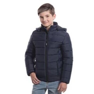Youth Puffy Jacket With Detachable Hood Thumbnail