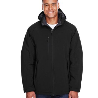 Men's Glacier Insulated Three-Layer Fleece Soft Shell Hood Jacket with Detachable Hood Thumbnail