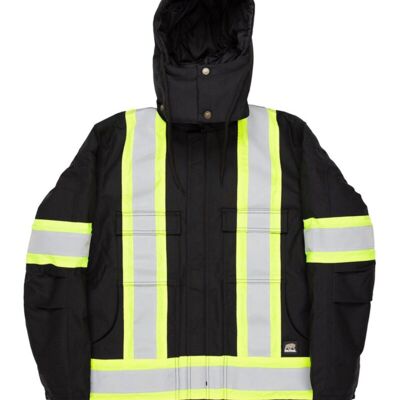 Tall Safety Striped Arctic Insulated Chore Coat Thumbnail