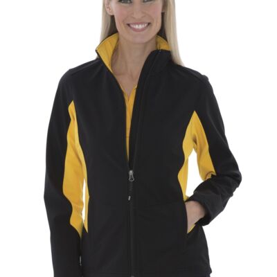 COAL HARBOUR® EVERYDAY COLOUR BLOCK WATER REPELLENT SOFT SHELL LADIES' JACKET Thumbnail