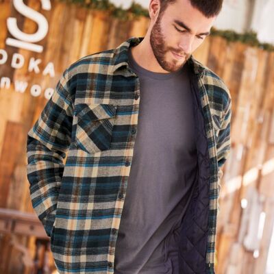 Quilted Flannel Shirt Jacket Thumbnail
