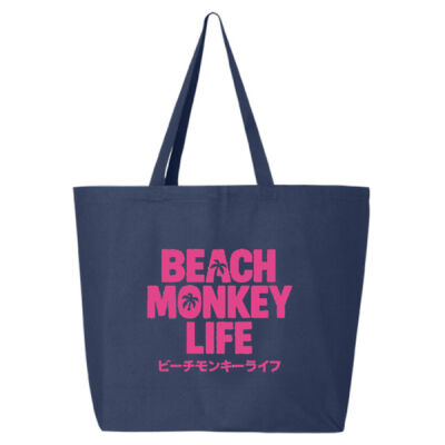 BEACH MONKEY LIFE Made in Japan 26 Canvas Tote/ BEACH MONKEY LIFE Fabriqué au Japon 26 – Sac Fourre-Tout en Canevas  Thumbnail