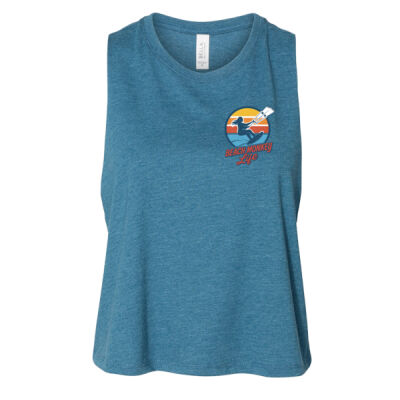 Spit Lagoon Crew Graphic Racer Tank / Débardeur graphique Beach Monkey Life Spit Lagoon à col rond en  Thumbnail