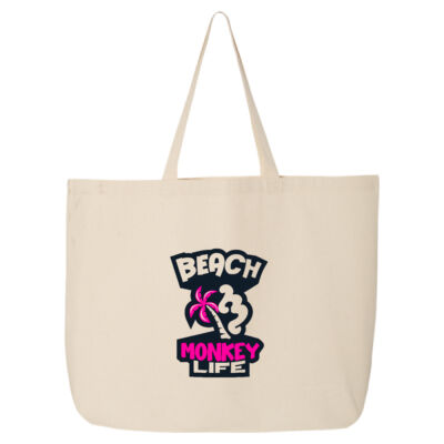 BEACH MONKEY LIFE Soak up the Sun MG26L Canvas Tote / BEACH MONKEY LIFE Soak up the Sun MG26L – Sac Fourre-Tout en Canevas Thumbnail