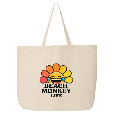 BEACH MONKEY LIFE Sun26L Canvas Tote / BEACH MONKEY LIFE Sun26L – Sac Fourre-Tout en Canevas  Thumbnail