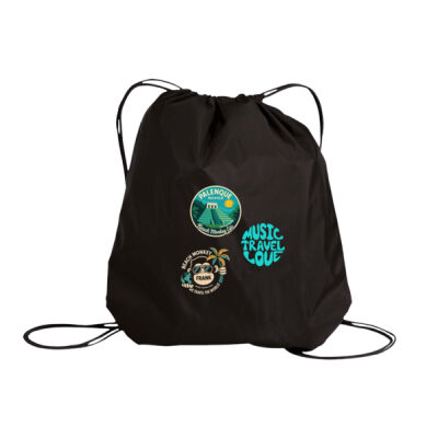 Music Travel Love We Travel The World Palenque Drawstring Beach Cinch Bag / Palenque Sac de plage à cordon Thumbnail