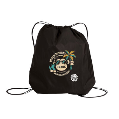Music Travel Love We Travel The World Drawstring Beach Cinch Bag /Music Travel Love – We Travel The World, sac de plage à cordon  Thumbnail