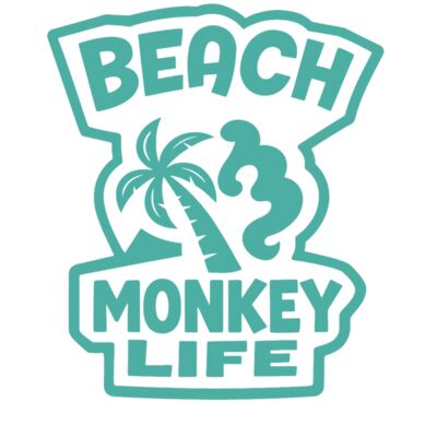 BEACH MONKEY LIFE MONOGRAM TURKOISE MC Thumbnail
