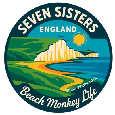 BEACH MONKEY LIFE MUSIC TRAVEL LOVE 26 SEVEN SISTERS ENGLAND Thumbnail