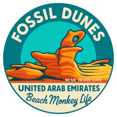 BEACH MONKEY LIFE MUSIC TRAVEL LOVE 26 FOSSIL DUNES UAE Thumbnail