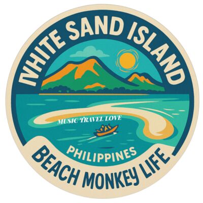 BEACH MONKEY LIFE MUSIC TRAVEL LOVE 26 WHITE SAND ISLAND PHI Thumbnail